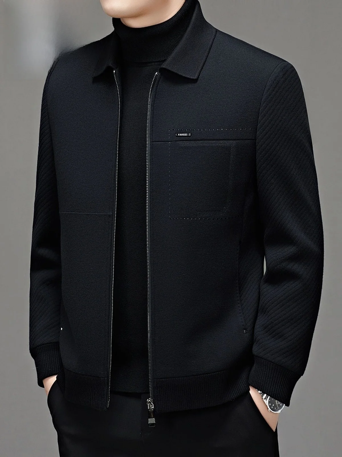 

Мужская повседневная пуховая куртка Pierre Cardin для осени и зимы, деловой стиль, с отложным воротником, утепленная, для отцов, средней длины