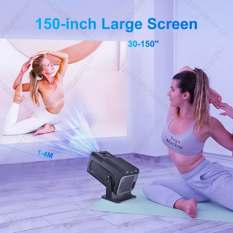 Mini 4K Projector 300  LCD Projector, Short Focal Length WiFi6 B. T5.4 Portable Home Theater