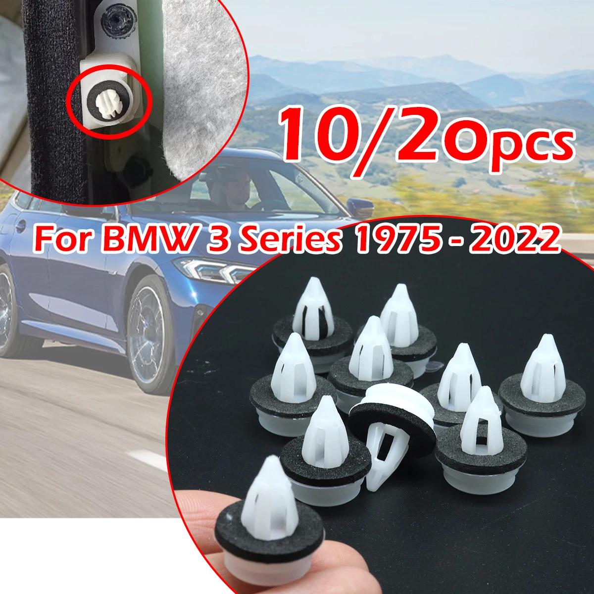 

10/20Pc For BMW 3 Series E46 F30 F31 F80 E90 E91 E92 E93 1975-2022 Car Door Cards Panel Fascia Trim Clips Car replacement parts