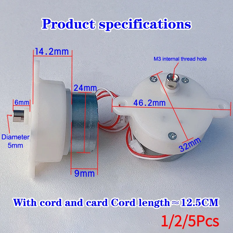 DC 3V-7.4V 5V 12RPM Slow Speed Mini 300 Gear Motor Micro 32mm Plastic Gearbox Gear Reduction Motor DIY Stage Lights Toy Model‘