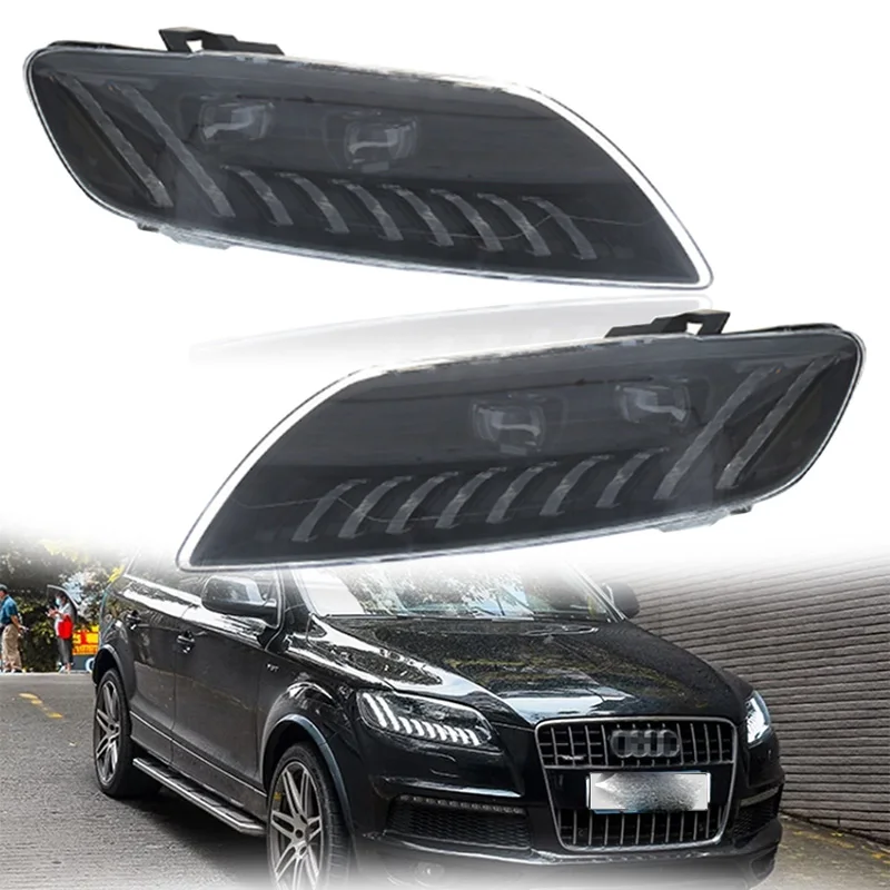 

Car Accessories LED Head Lamps For Audi Q7 2006-2015 Headlights Assembly Upgrade New Style DRL Sequential Turn Signal