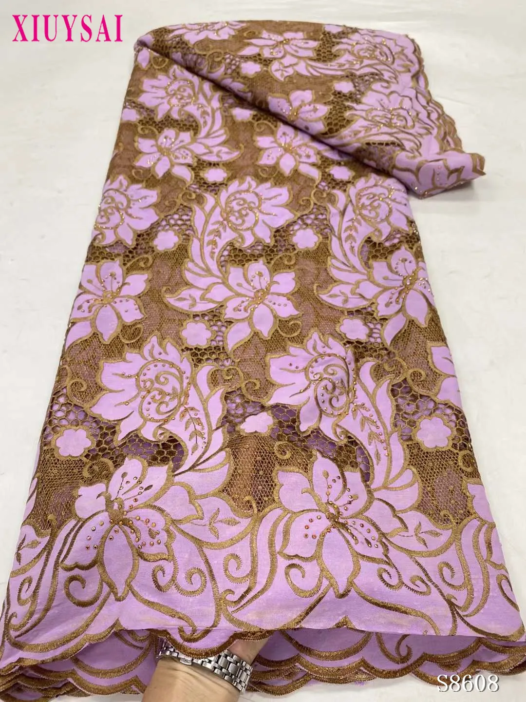 

Pink French Guipure Cord Lace Fabric, African Stones Lace Fabric, Nigerian Wedding Dresses Material, High Quality, 2022