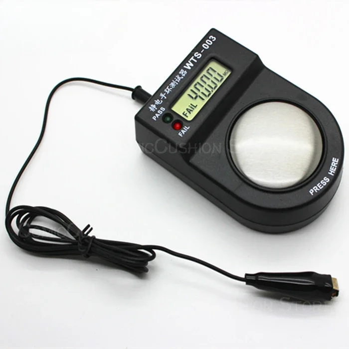 Digital anti-static wrist strap tester, detector tester