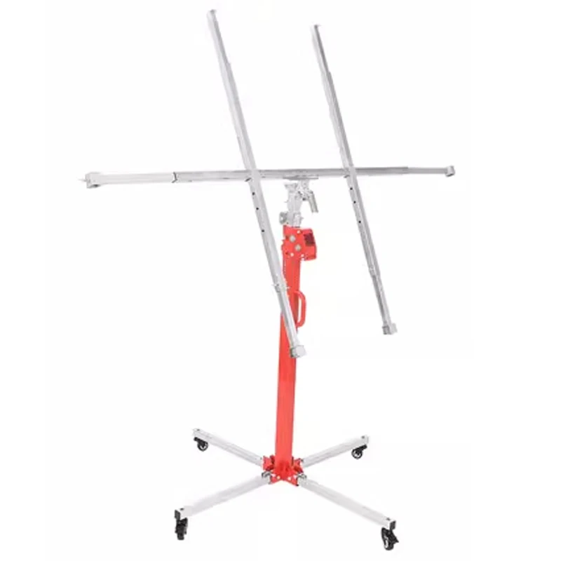 4-in-1 hand-cranked gypsum board lifter, light lifter, portable lifting and moving small ceiling punching