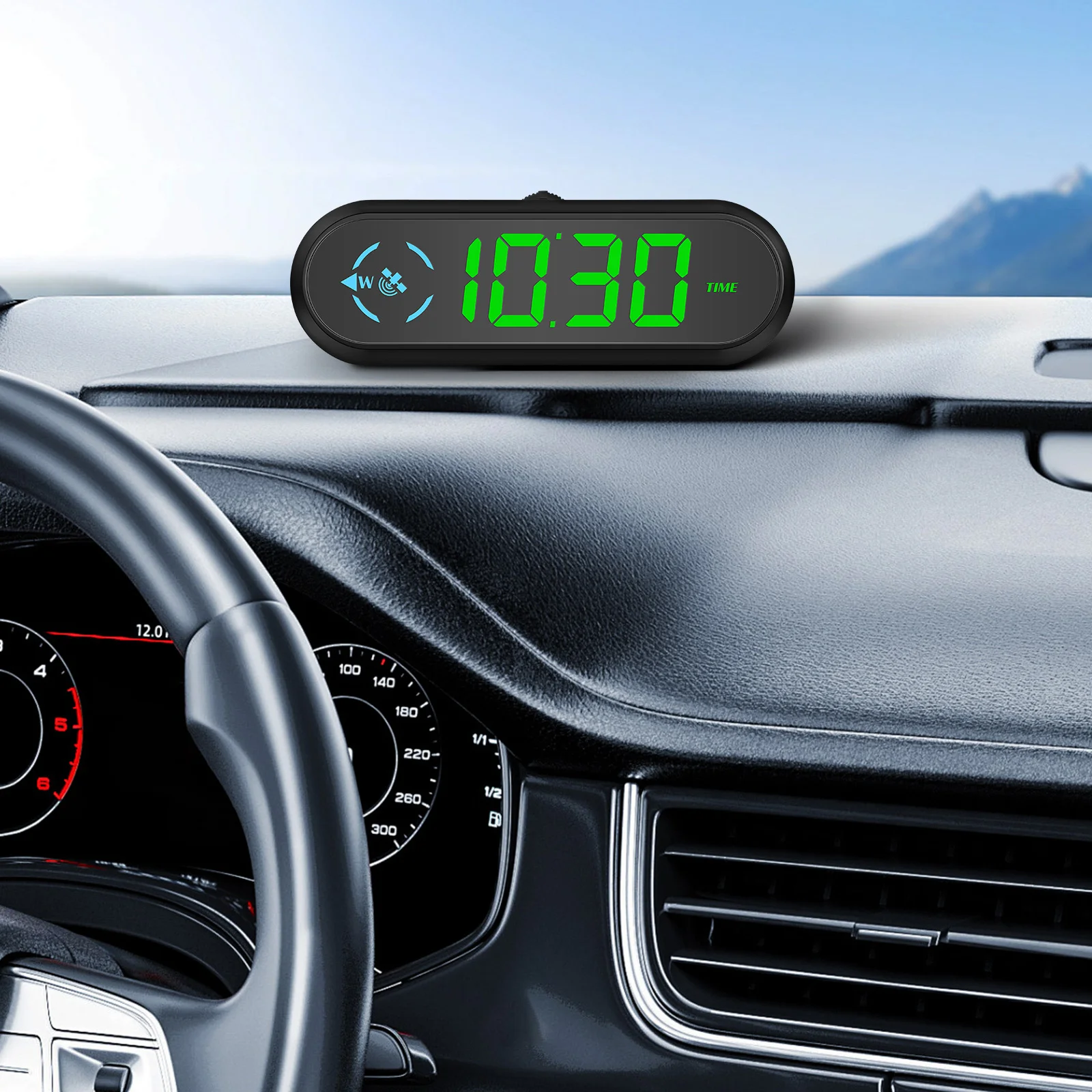 Display Auto Windschutzscheibe Digitaler Tachometer Bunte Echtzeit-Auto-Kompass Auto Head-Up Display Sicheres Fahren Innenraum