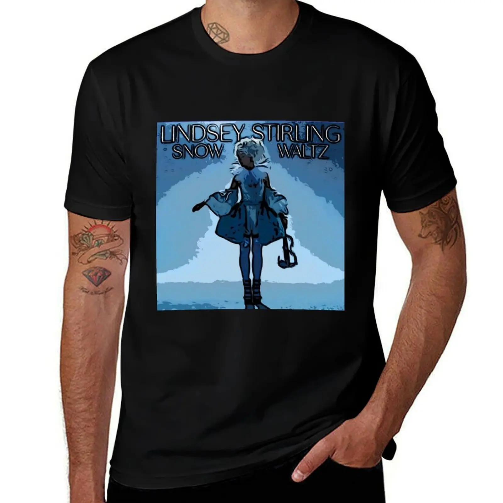 Lindsey Stirling Snow Waltz - abstract cover art T-Shirt Lightweight Gym Training T-Shirt