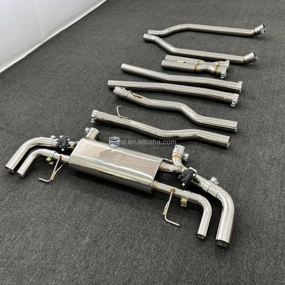 Sport Catback Exhaust Pipe Muffler for BMW 750 750i 4.4T G12 2016-2022 SS304 Car Performance Four-tip Exhaust System with Valve