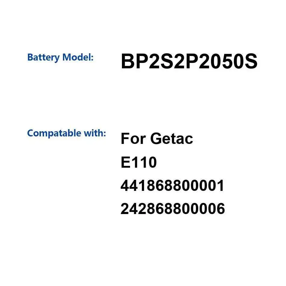 

4200Mah BP2S2P2050S Good Low-Temperature Performance For Getac E110 441868800001 242868800006 Laptop Battery