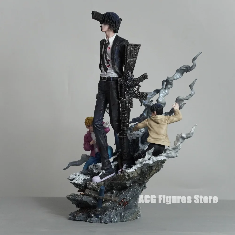 In Stock 33 Cm/12.99 Inches Anime Chainsaw Man Character Gun Demon Hayakawa Aki Action Figure PVC Model Toy Gift Collection