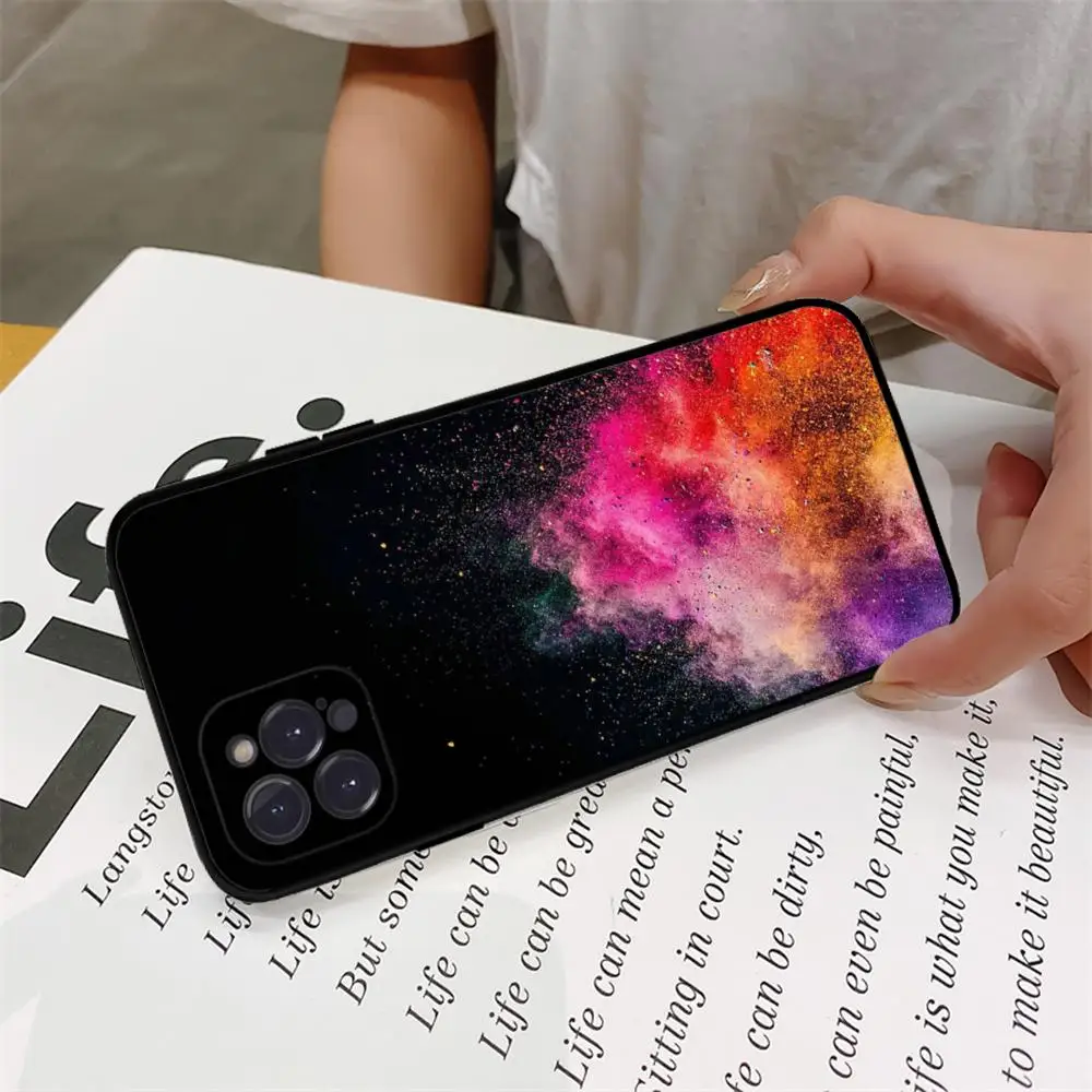 Watercolor Ink Splash Arts Phone Case For iPhone 15 14 13 12 Mini 11 Pro XS Max X XR SE 6 7 8 Plus Soft Silicone Cover