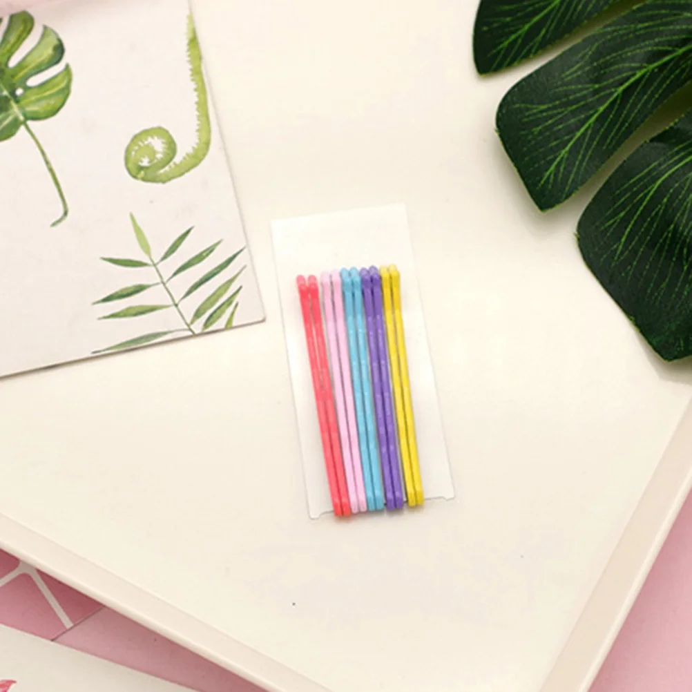 50 قطعة دائم قابلة لإعادة الاستخدام قوس قزح المعادن بنس للشعر تصفيف مقاطع الشعر ل Updos بنس للشعر مقاطع الشعر الحلوى دبابيس الشعر المعدنية