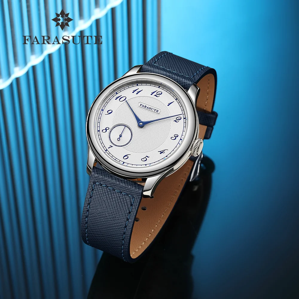 

FARASUTE Vintage Machinery Watch Men Fashion Sapphire Glass Power Reserve Display 80 Hours St17 Manual Mechanical Wristwatches