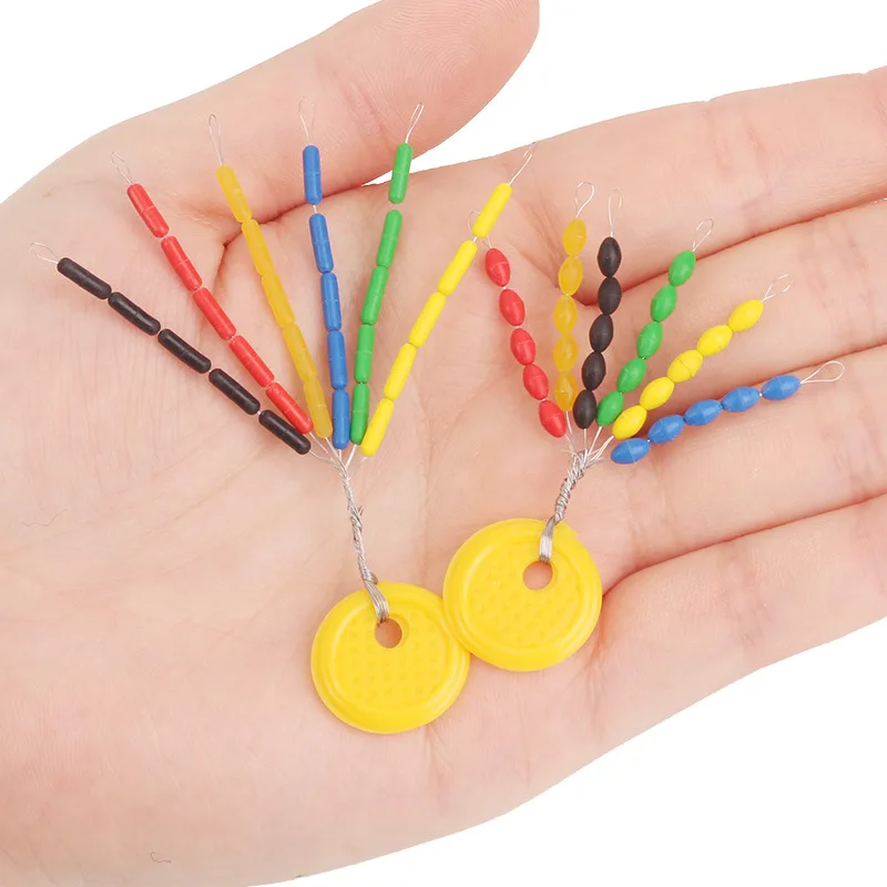 150Pcs Rubber Float Stops Space Beans Oval Stopper Connector Line Buoys Bobber Float for Fishing Accessories Fishing view 6