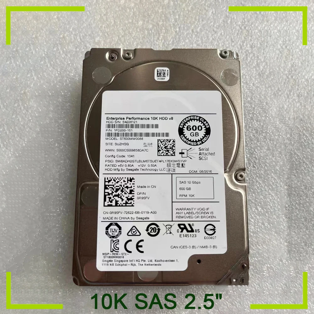 

HDD For R730 R720 R920 Server Hard Disk 600GB 10K SAS 2.5" 12G Hard Drive For ST600MM0088