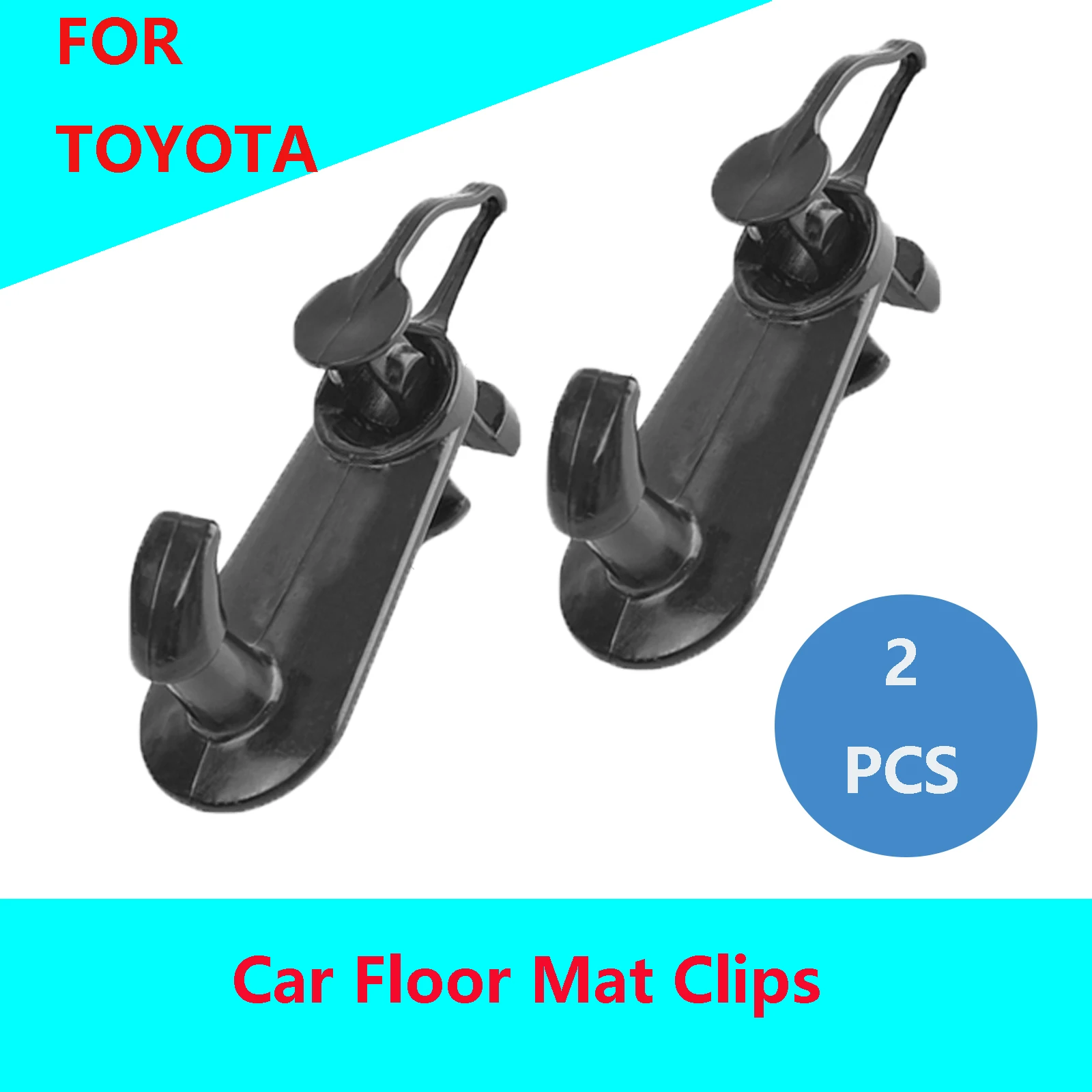 2x Car Floor Mat Clips Carpet Holder Retainer for Toyota Avalon Camry 4 Runner Corolla Highlander Landcruiser Matrix Prius RAV4