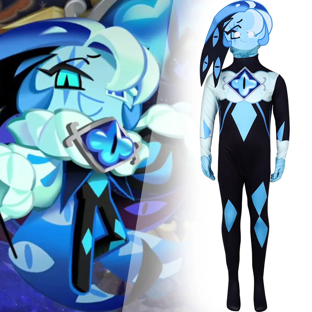 Bla adow Milk Cookie Gingerbread Man  Jumpsuit Stage Performance Role-plang Costume loween Character Costume