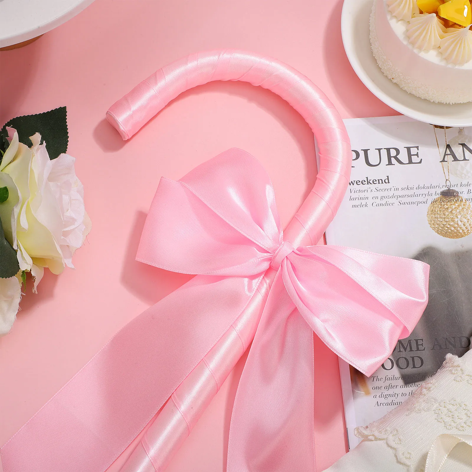 Canne de spectacle sur scène, accessoire de Cosplay d'halloween, bâton à nœud papillon en plastique, accessoire décoratif Portable, canne d'halloween