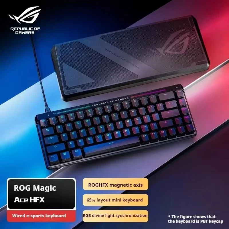 ROG  Falchion ACE HFX Gaming Keyboard E-Sport Magnetic Switch Customized Hot Swappable Gasket 8K Polling Rate 65% Smart Bar