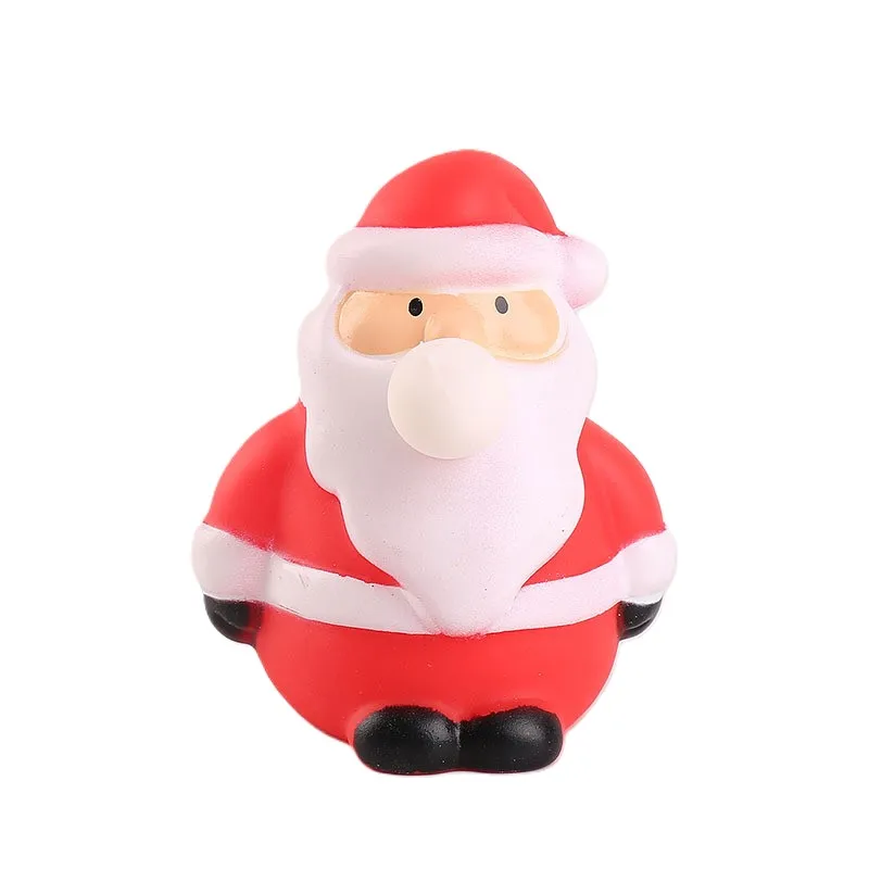 Christmas Extrusion Toys Anti Stress Balls Santa Claus Snowman Elk Decompression Squeeze Sensory Toys Kids Christmas Party Gifts