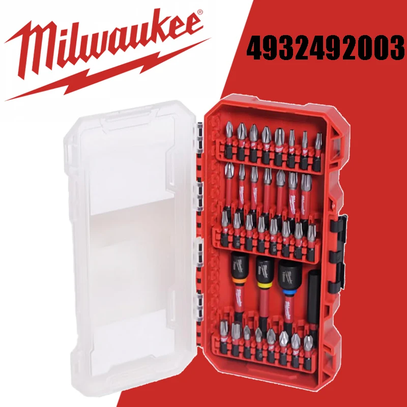 Milwaukee 4932492003 35pc Shockwave Impact Duty Bit Set Antirust Tool Box Protect Power Tool Accessories