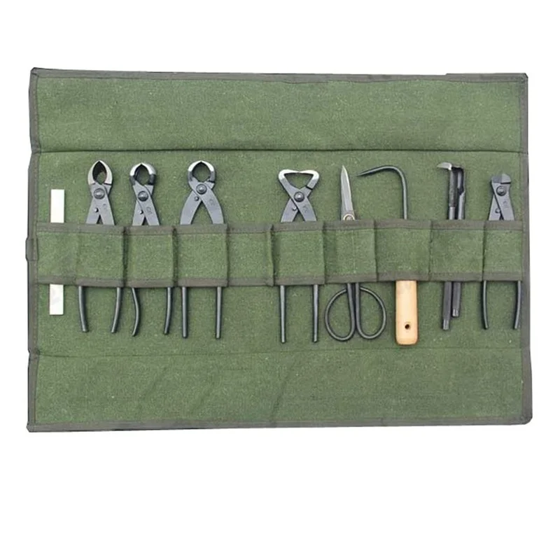 Garden Bonsai Tools Storage Bag Flowerpot Tweezers Scraper Rake Spade Collect Carrying Bag