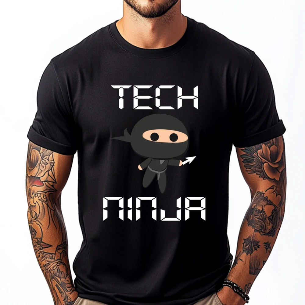 

Tech Ninja It Computer Techie Support Help Desk Mens Shirts Graphic Tee Men's T-Shirts