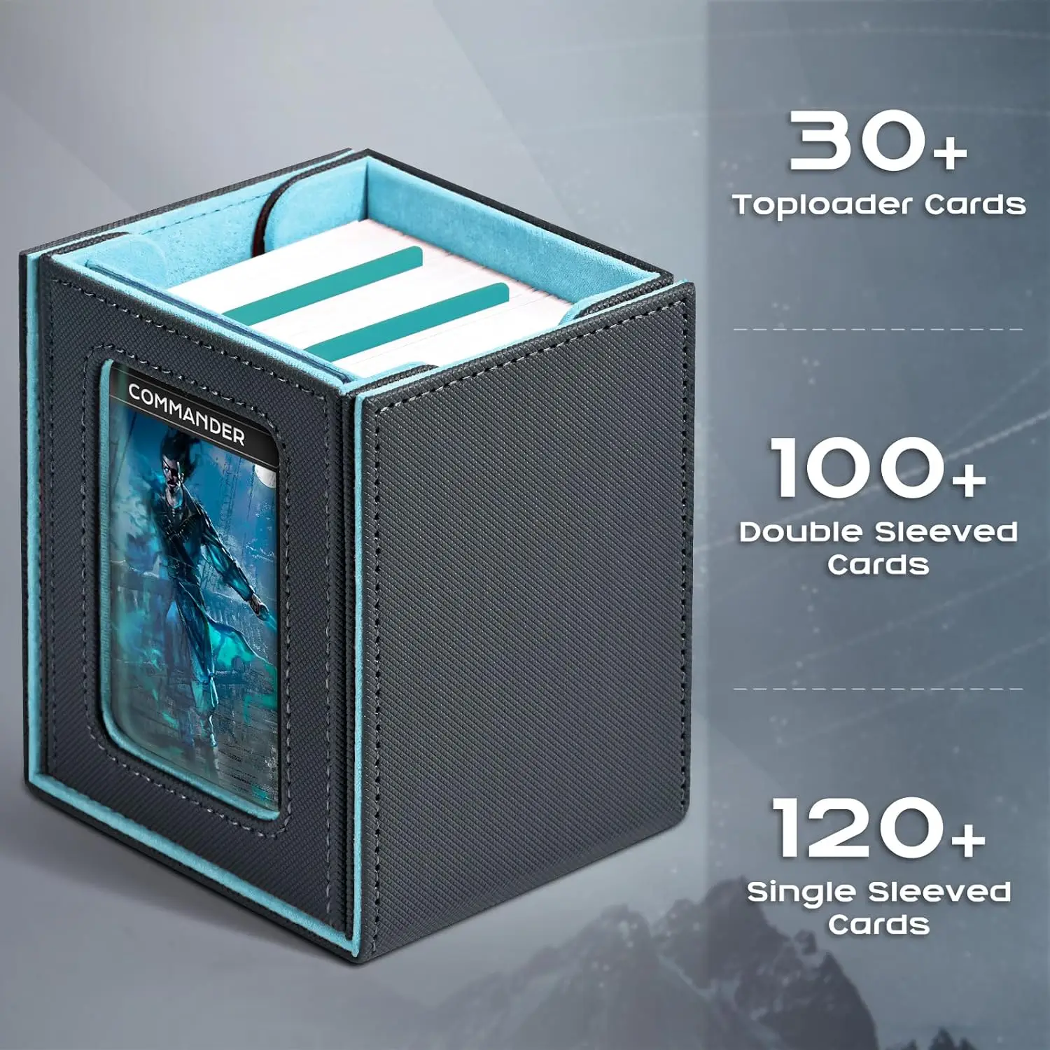 Card Deck Box For MTG Commander TCG Card Storage Box 100+ Sleeved Cards PU Card Storage Box Deck Game Case For Magic