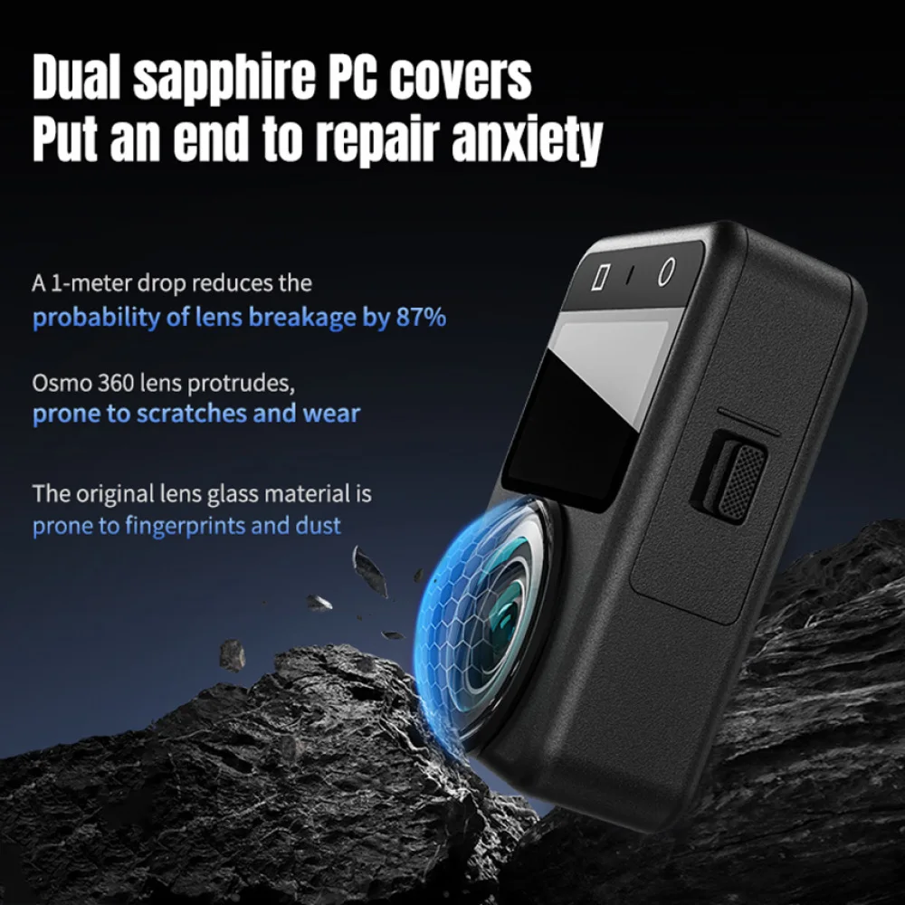 Startrrc protetor de lente capa para dji osmo 360 panorâmica lente da câmera guardas anti-risco protetor de lente tampa acessórios da câmera