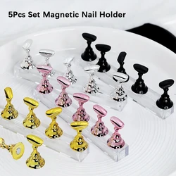 Magnetic Nail Holder Set False Nail Tip Practice Stand Crystal Base Holder Acrylic Showing Shelves Nail Art Display For SalonDIY