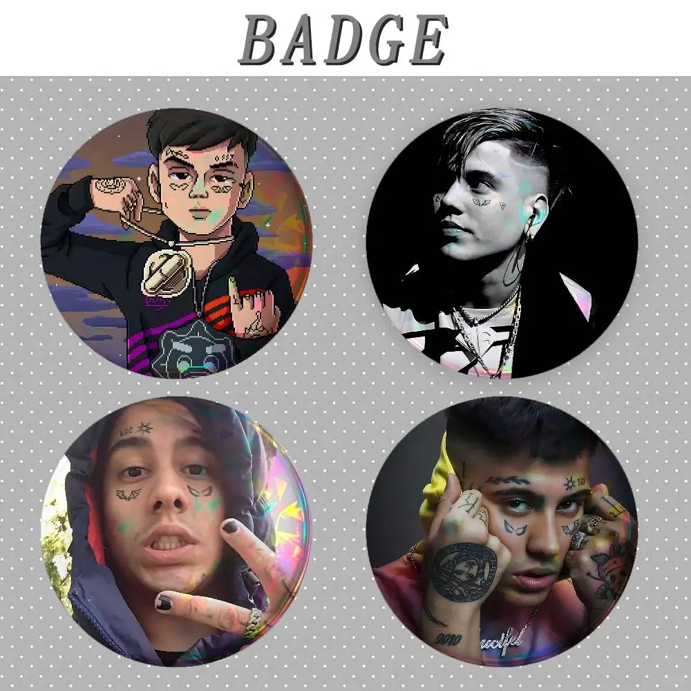 D-Duki Rapper Badges Tinplate Soft Button Pin Brooch Metal Badge Custom Jewelry Accessories Hat Bag Lapel