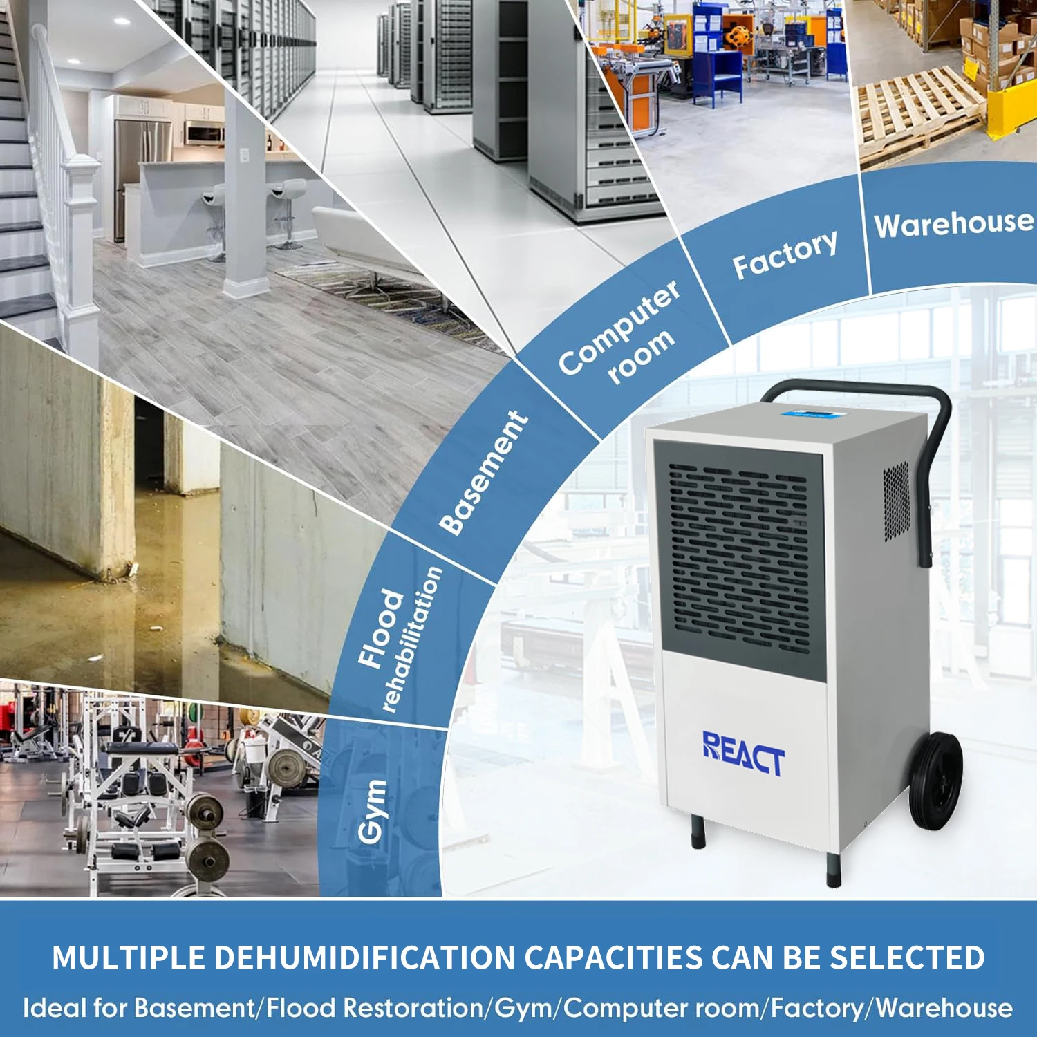 80L/D 상업용 제습기 산업용 제습기 온실 상업용 공기 청정 장비