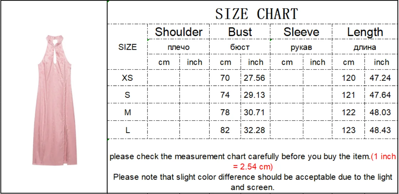 TFMLN Neues Elegantes Langes Kleid für Damen, Neckholder, Schlüsselloch-Ausschnitt, Ärmellos, Hoher Schlitz, Modisches Midi-Bodycon-Kleid für Damen – Detail 1