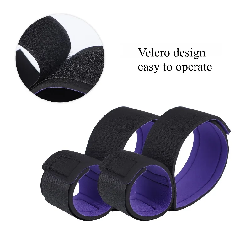 SMセックススポンジ手足拘束具カップルセックストレーニング女性奴隷罰拘束黒紫結合手足拘束具