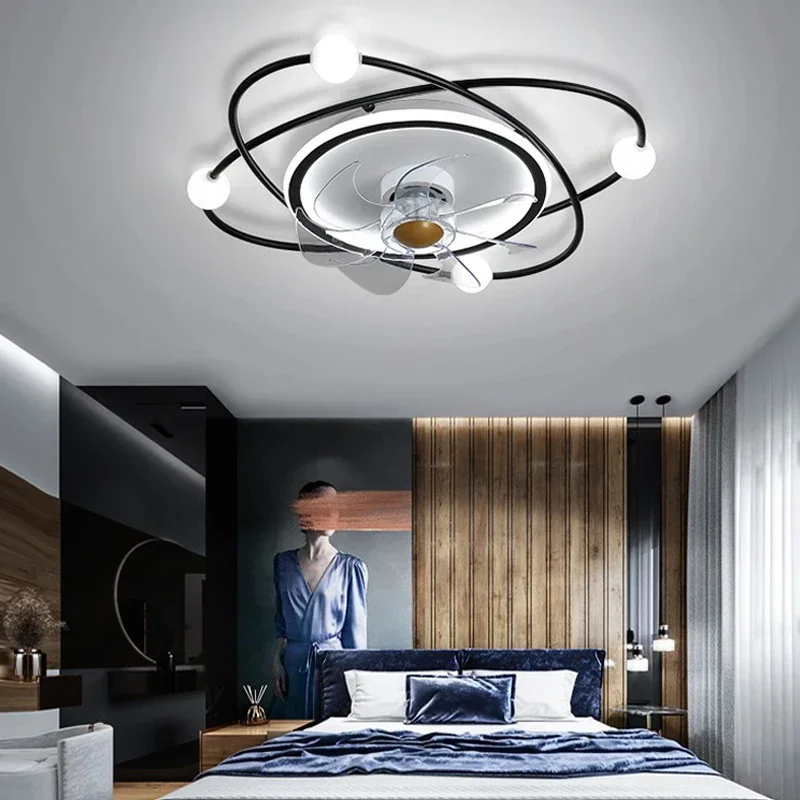 Modern Minimalist Invisible Integrated Ceiling Fan Light Living Room Bedroom Household Interior Decoration Light