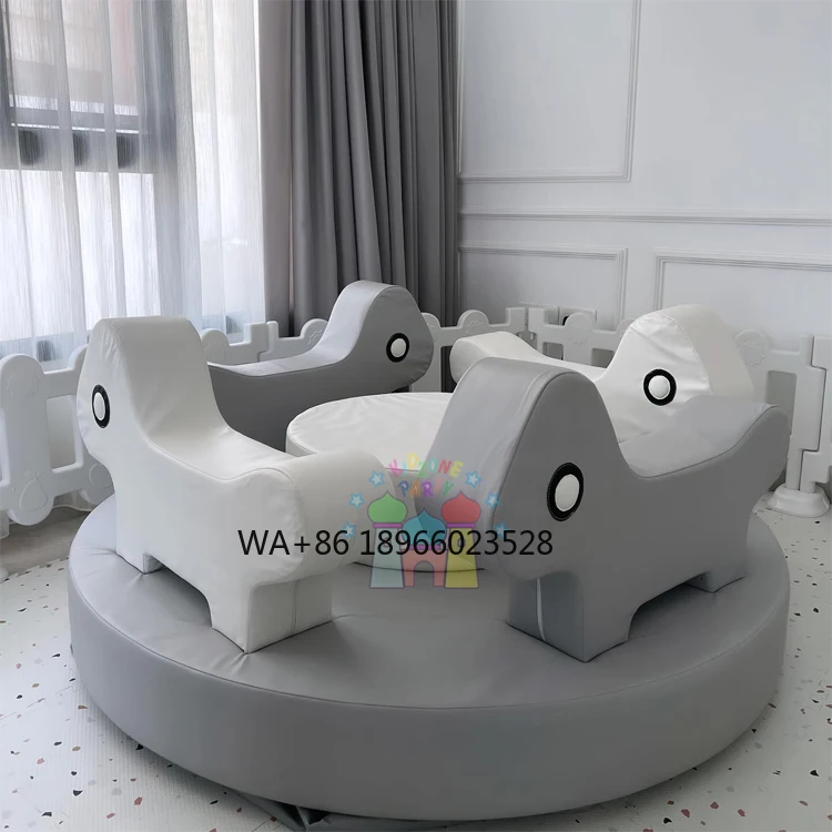 

Тренажерный зал Adventure Funland Kids Крытое игровое оборудование Merry Go Круглая электрическая карусель Soft Play