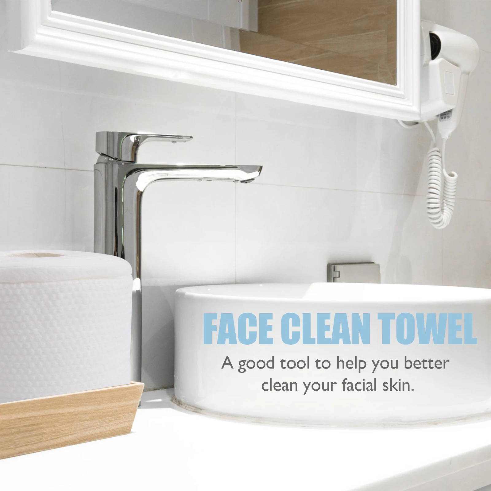 

1pc Disposable Face Facial Cleaning Disposable Wash Towel Towel For Travel Home Facial Cleaning Cotton Tissue