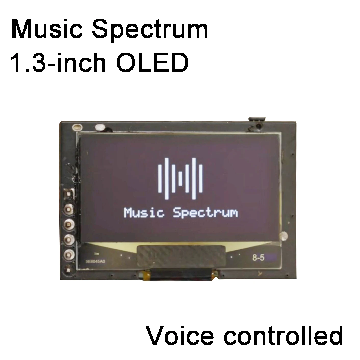 التحكم الصوتي 1.3 بوصة OLED الموسيقى الطيف عرض محلل الصوت إيقاع TYPE-C USB إمدادات الطاقة الأضواء المحيطة mp3 مكبر للصوت