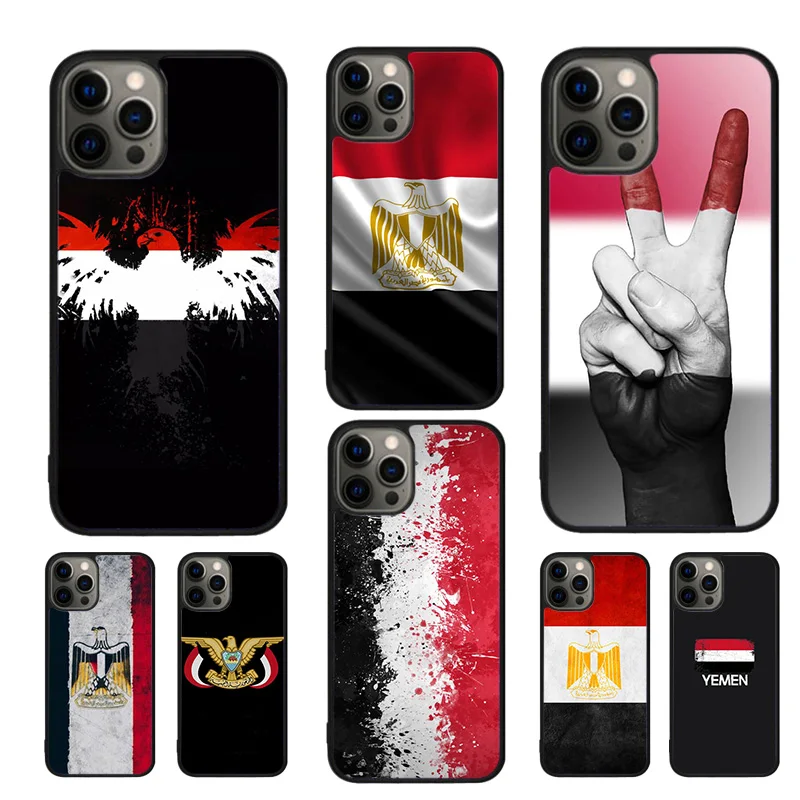 Yemen Flag Coat of Arms Phone Case For iPhone 16 15 14 11 12 13 mini Pro  XR XS MAX Plus coque Cover Shell