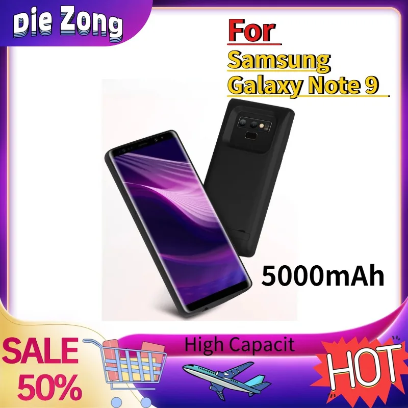 

In Stock For Samsung Galaxy Note 9 Power Pack Cover USB Charger Case 5000mAh Battery Charger Cases