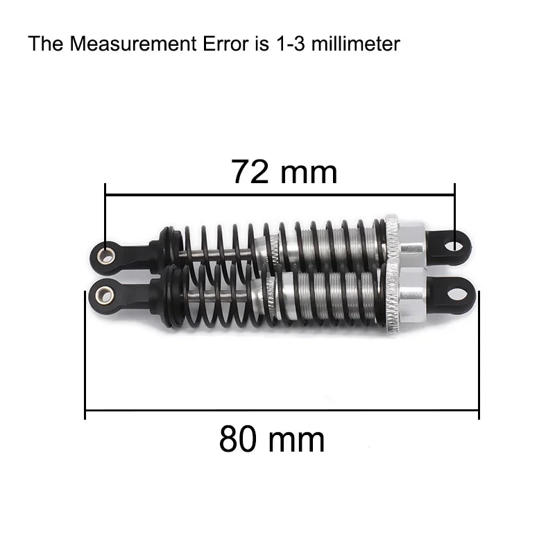 RCAWD Adjustable Alloy 80mm Shock Absorber Damper For Traxxas Buggy Truck Hpi Hsp Losi Axial Tamiya Redcat