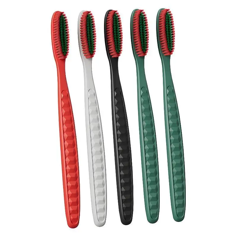 【Y】5 Pack Soft Bristle Manual Toothbrushes Non Slip Handle Deep Cleaning For Daily Oral Care Family Use