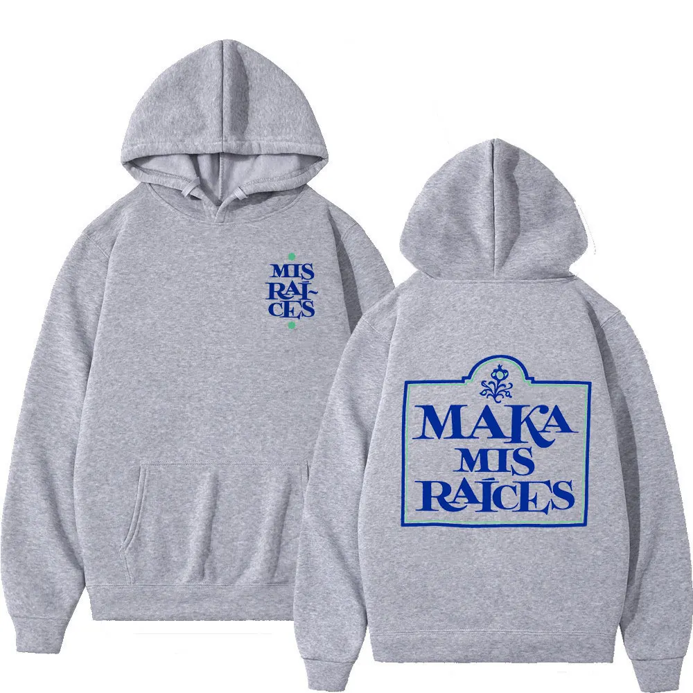 Sudadera con capucha de cantante de Rap Maka Mis Ra í ces 2025Tour Merch para hombre y mujer, top de hip-hop de moda de talla grande, sudadera informal súper grande
