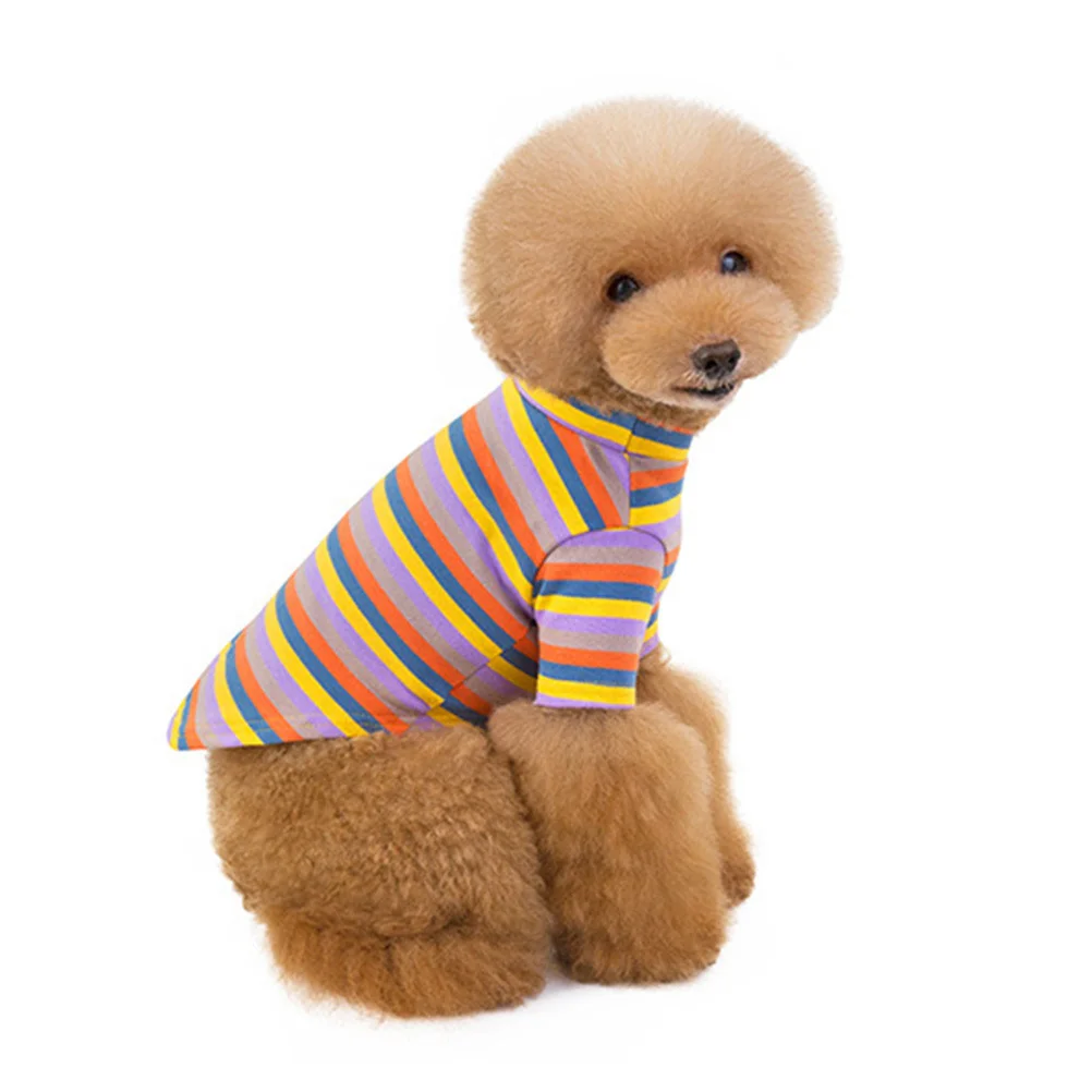 

Pet Knitted Base Shirt Dog Coats for Small Dogs Stitch Costume Sweaters Dachshund Clothes Stripe Two Feet