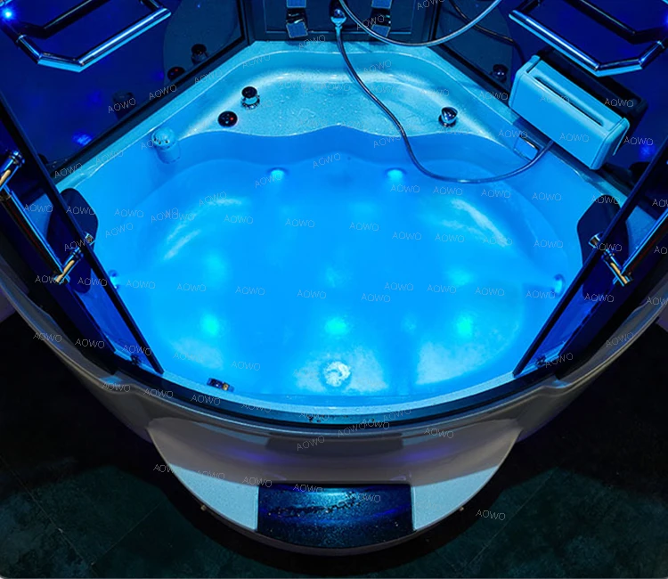 

Cabine Yacuzzi Douche Steam Shower Room With Whirlpool Yacuzzi Bathtub TV Spa Hotel Room 8117