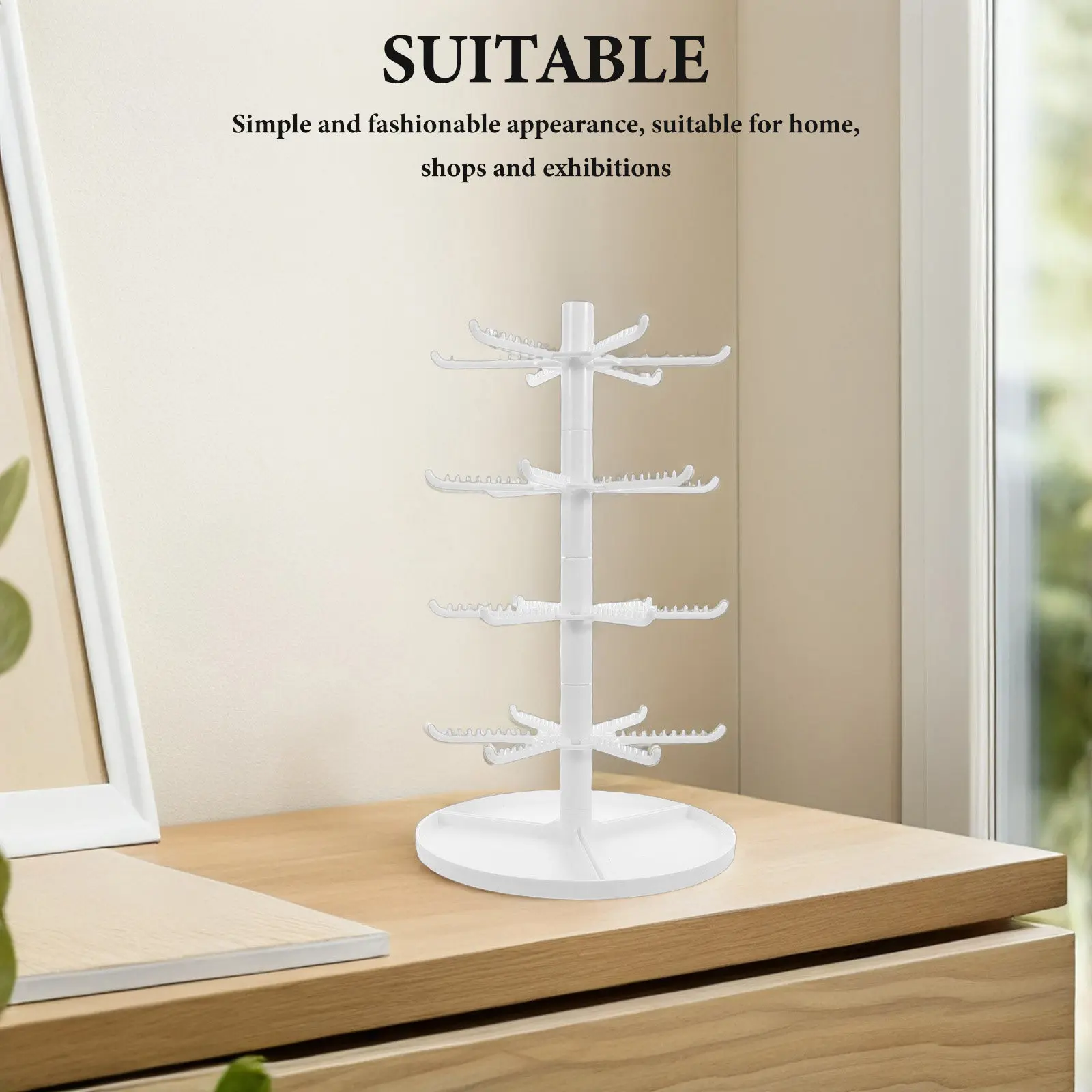 

Tree Shaped Earrings Display Stand Multi Layer Jewelry Holder Organizer Necklace Keychain Display Rack Desktop Jewelry Organizer