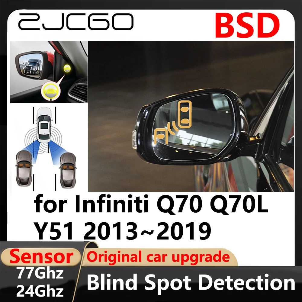 ZJCGO for Infiniti Q70 Q70L Y51 2013-2019 Car BSD Blind Spot Detection Lane Change Assisted Parking Driving Warnin Plug and play