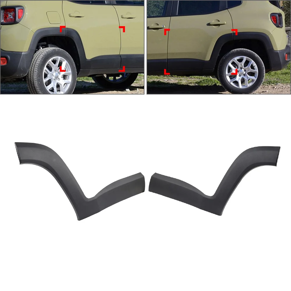 1Pc Car Rear Door Side Molding Trim Door Protective Panel ABS Black For Jeep Renegade 2015-2021 5VX87LXHAA 5VX88LXHAA