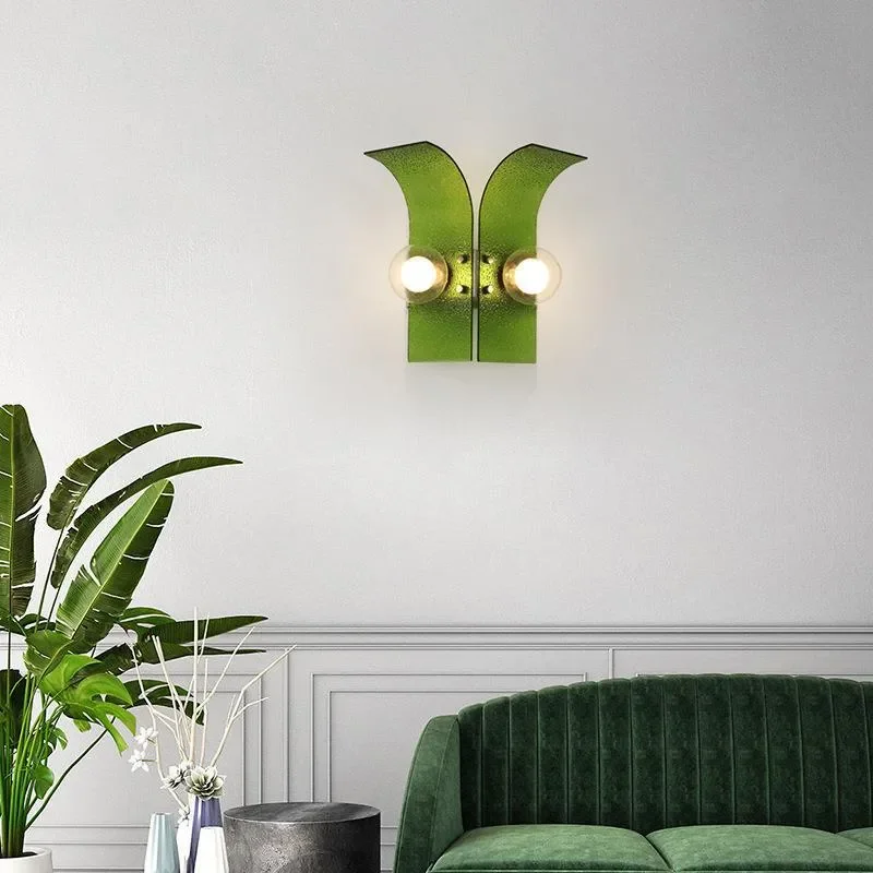 Vintage French Style Wall Sconce Medieval Glass Lamp for Bedroom Bedside Living Room Corridor Retro Designer Home Decor Light