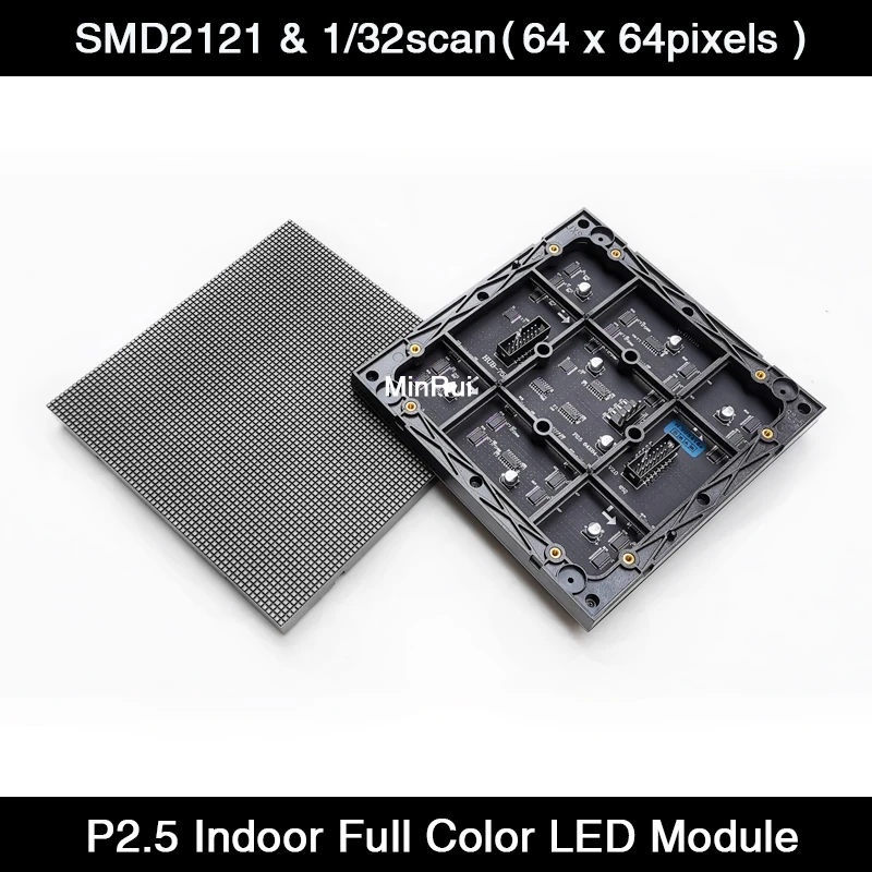 P2.5 High Resolution 1/32 Scan RGB Rental Video LED Screen SMD2121 3 In 1 LED Module 160x160mm LED Display Panels 64x64 Pixels