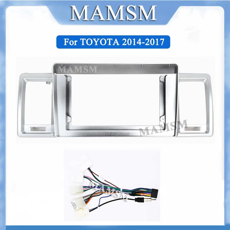 

MAMSM 10.1 inch Car Fascia For TOYOTA 2014-2017 Double Din Dvd Audio Fitting Adaptor Frame Dashboard Trim Kits